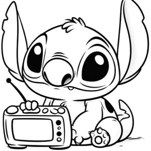 stitch kleurplaat schattig (13)