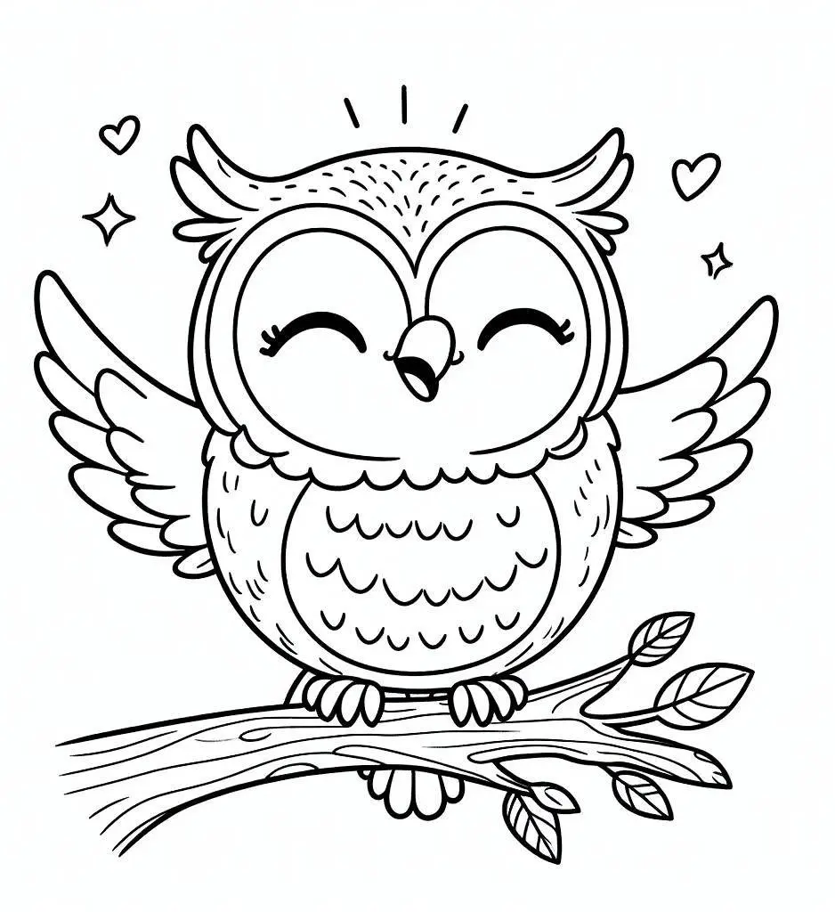 Coloring page owl (1) | coloring-plates-kind.com