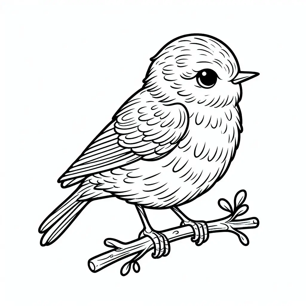 Bird Coloring Page (2) | coloring-plates-kind.com