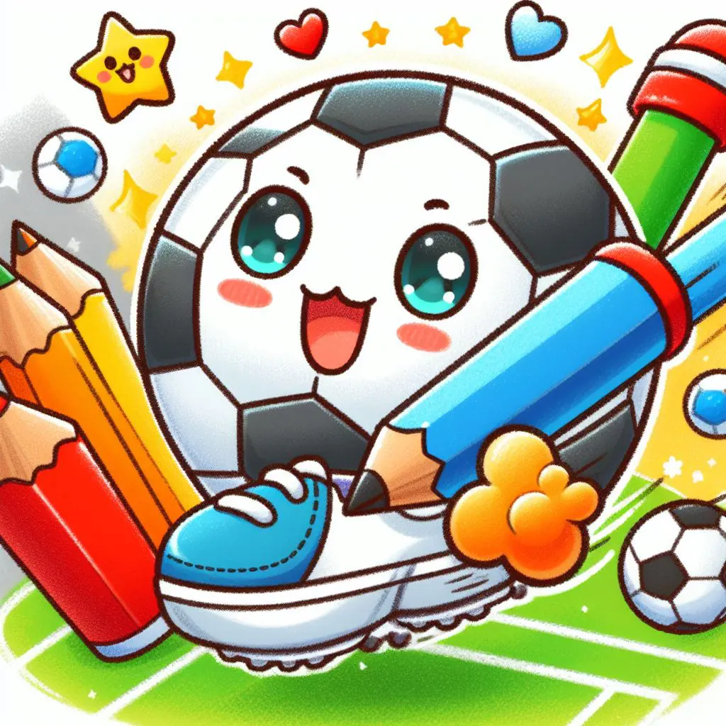Voetbal tekenen-kleurplaten-kind