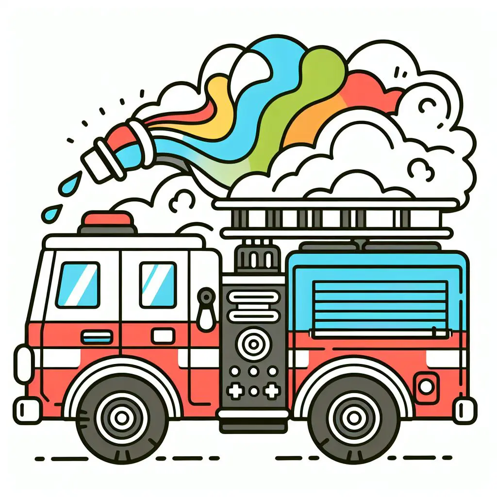 Brandweerauto kleurplaat-kleurplaten-kind