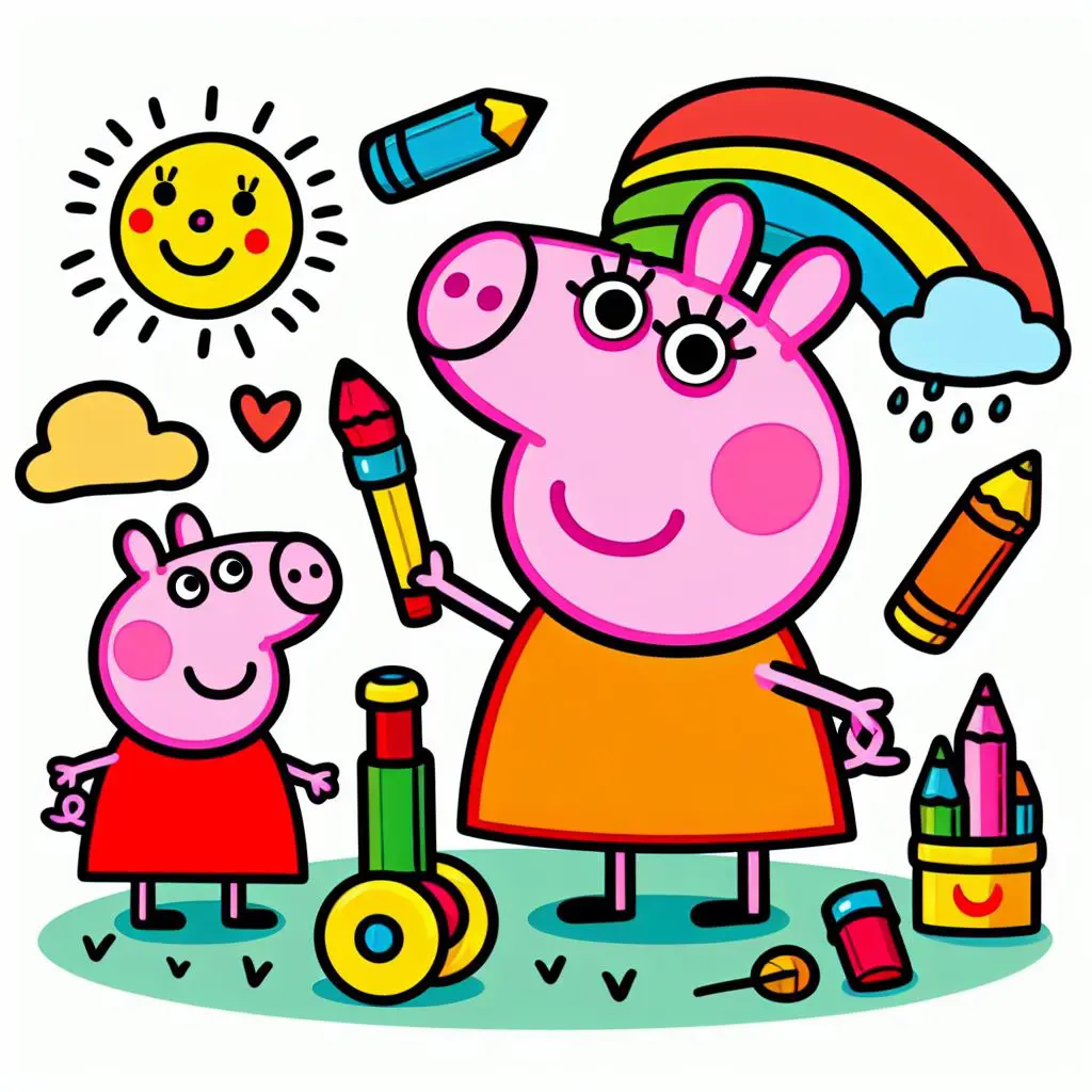 Desenho da Peppa Pig para colorir - Desenhos para colorir criança