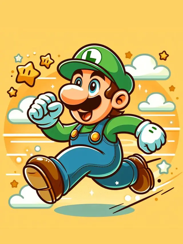 Kleurplaat Luigi
