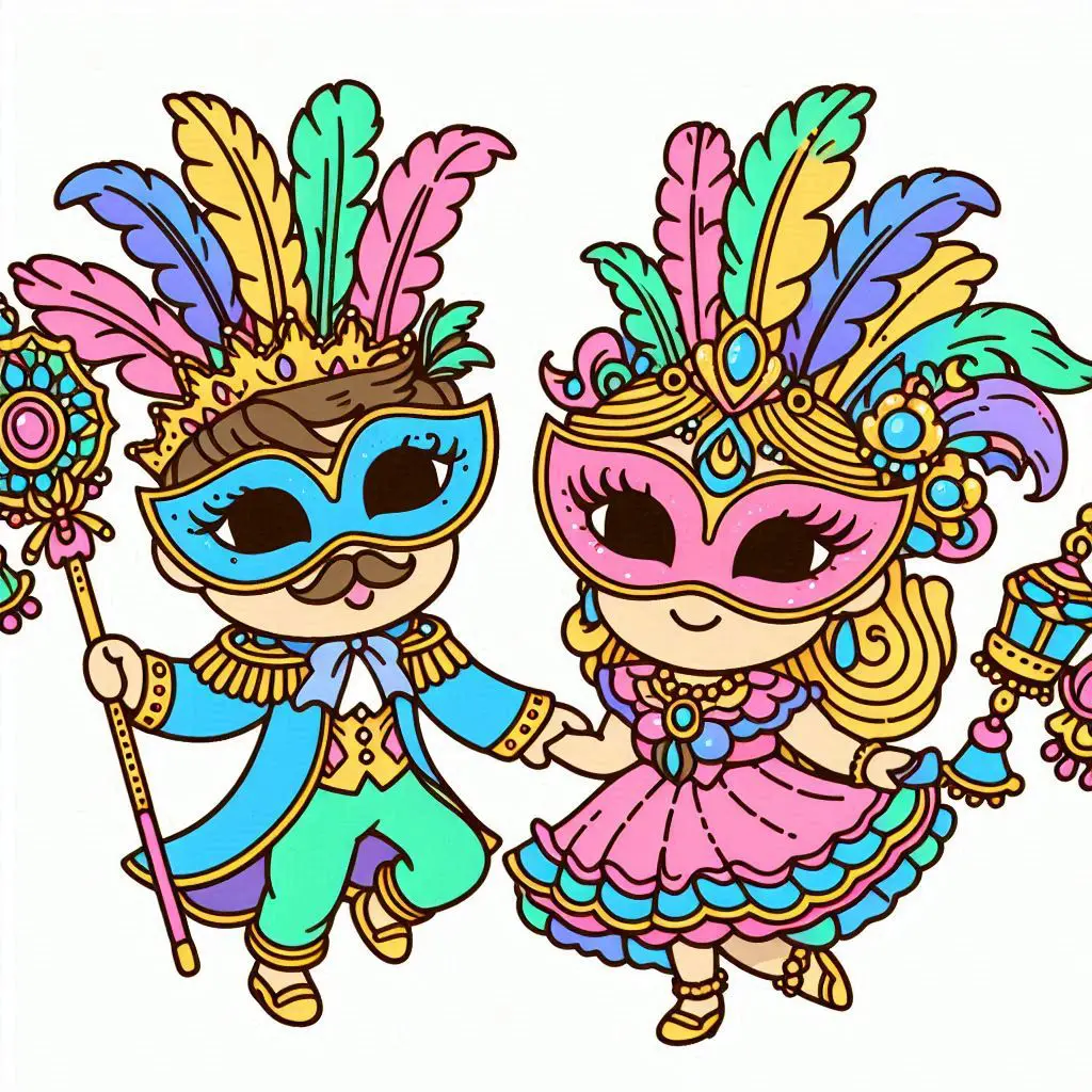 Desenhos para colorir de carnaval-páginas para colorir-criança