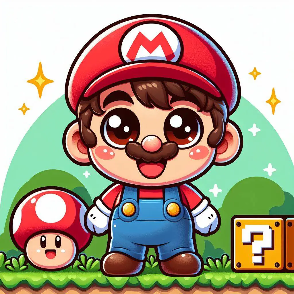 Super Mario para colorir-páginas para colorir-criança