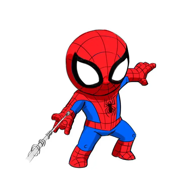 Desenhos para colorir do Homem-Aranha-criança