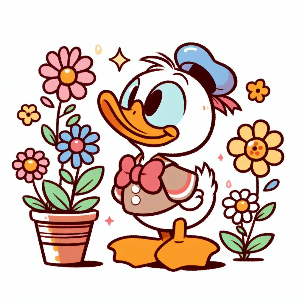 Donald Duck boyama sayfaları-boyama-sayfaları-çocuk