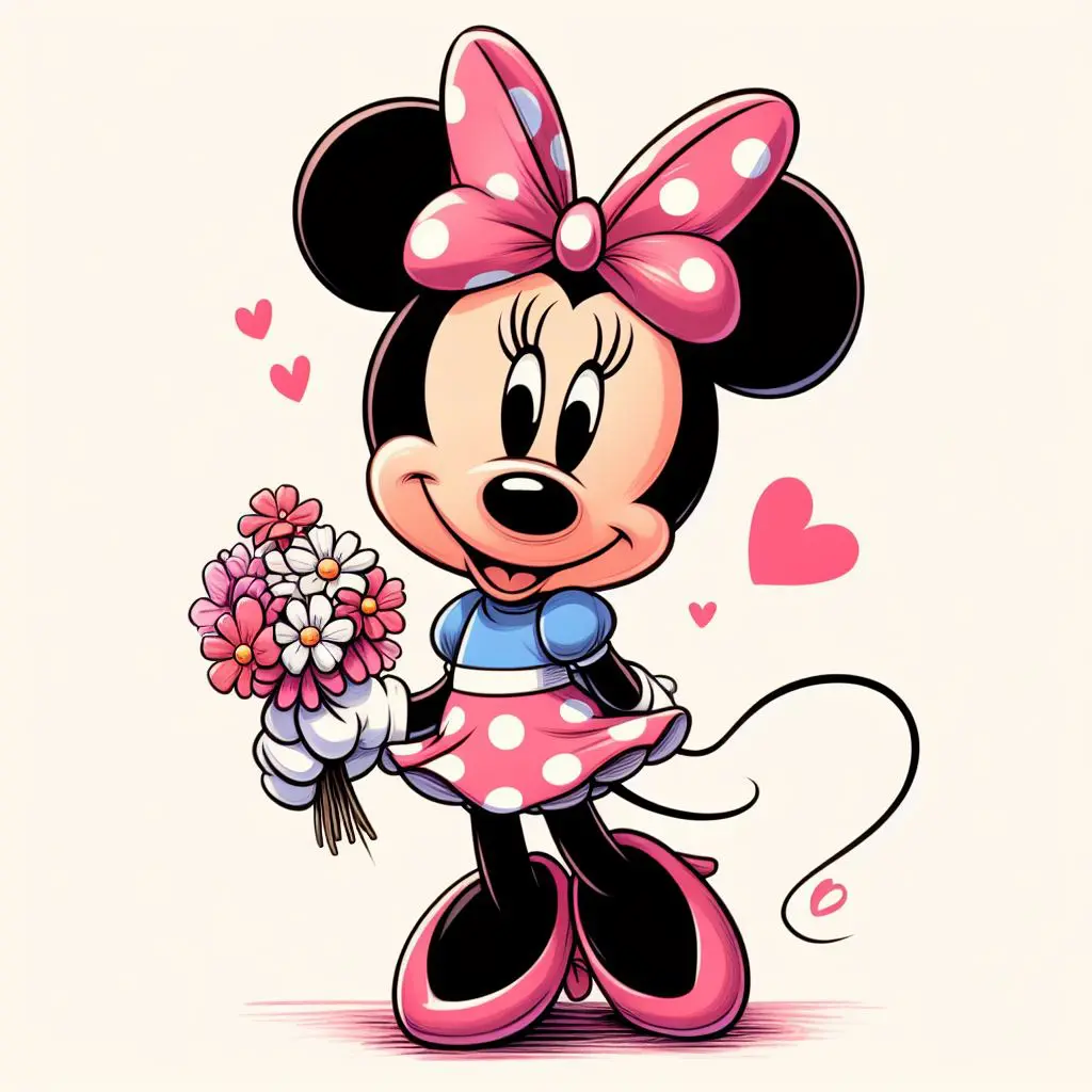 Dibujos para colorear de Minnie Mouse-paginas-para-colorear-niño