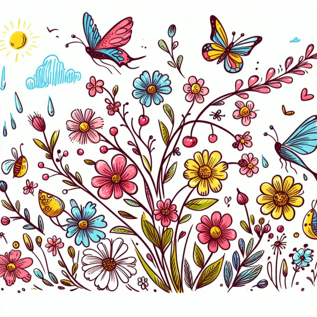 Dibujos para colorear primavera-paginas para colorear-niño