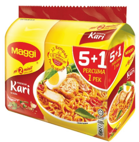 Maggi 2-Minn Kari 5+1 12 x 6 pcs x 79g