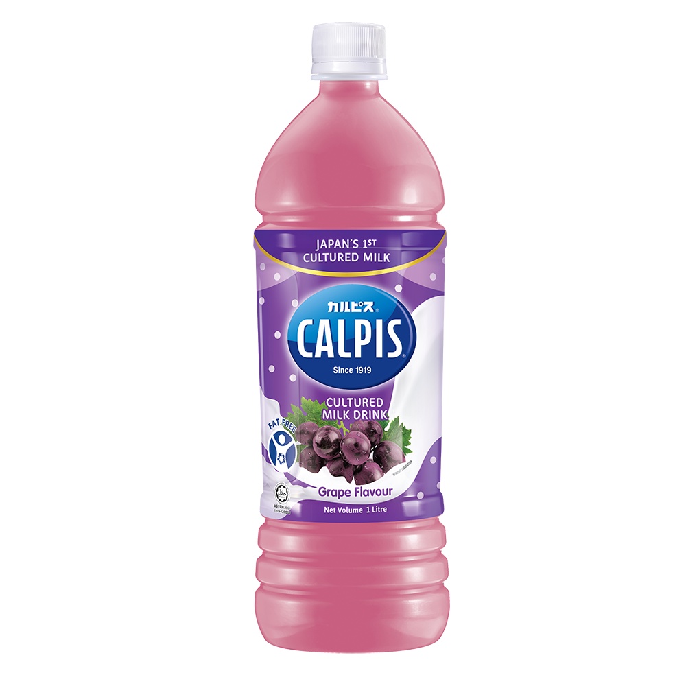 Calpis Smooth Grape Flavour Cultured Milk Drink 24 Bottle x 350ml