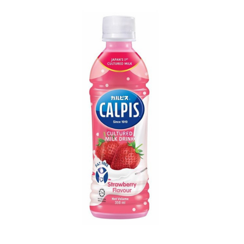 Calpis Smooth Strawberry Flavour Cultured Milk Drink 24 Bottle x 350ml