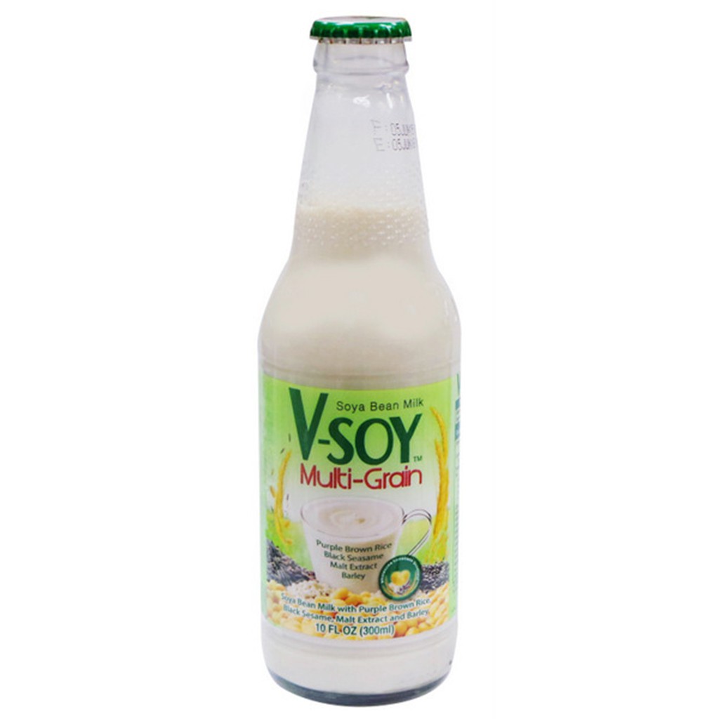 Vsoy Soya Bean Milk Multi Grain 4 x 6 Bottle x 300ml