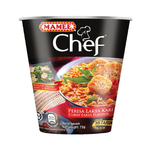 Mamee Chef Cup Curry Laksa 24 Cup x 72g