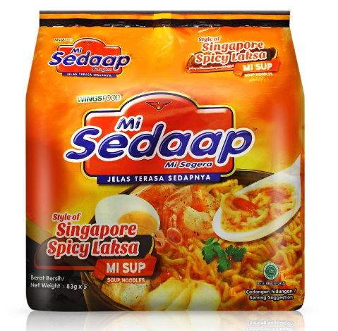 Mi Sedaap Soup Singapore Spicy Laksa 8 x 5 pcs x 83g