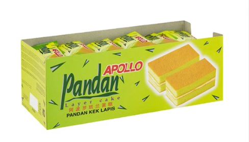 Apollo Layer Cake Pandan 12 x 24 pcs x 18g