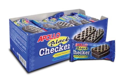 Apollo Layer Cake Black Checker 12 x 24 pcs x 18g