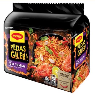 Maggi Pedas Giler Tom Yummz 12 x 5 pcs x 76g