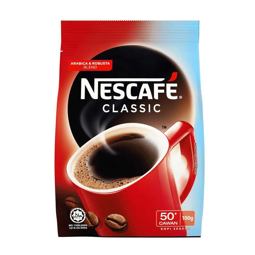 Nescafe Classic Instant Coffee Soft Pack 100g (24 x 100g)