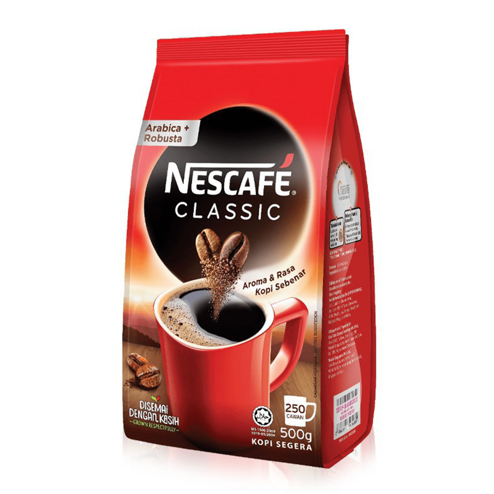 Nescafe Classic Instant Coffee Soft Pack 12 Pack x 500g