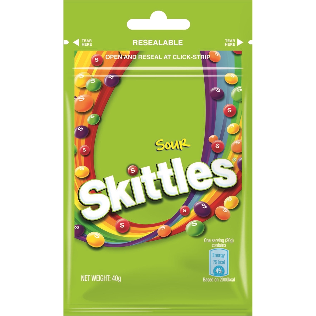 (Loose Pack) Skittles Sour 40g x 20 bags