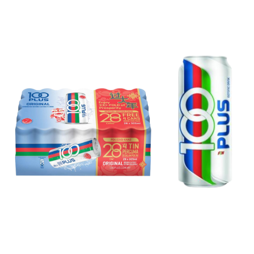 F&N 100Plus Ori (A) Can (325ml x 28) (CNY Packaging - White Can)