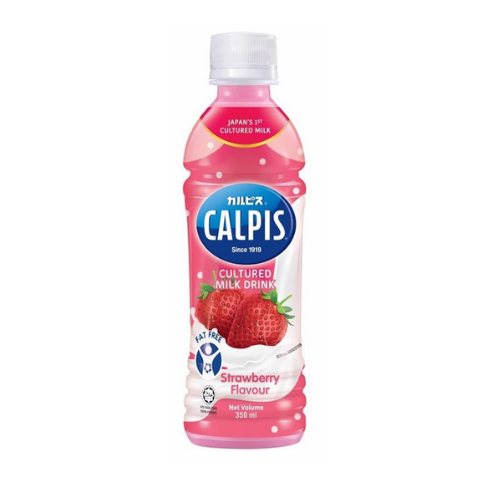 Calpis Smooth Strawberry Flavour Cultured Milk Drink (350ml x 24)