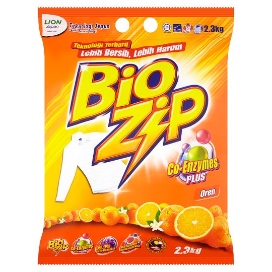 Bio Zip Orange Powder Detergent 2.3kg x 8