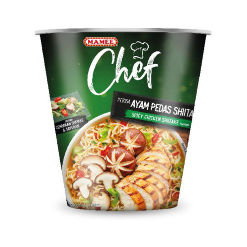 Mamee Chef Cup Spicy Chicken Shitake (24 x 62g)