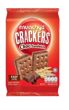 Munchy's Sandwich Chocolate 258g x 12