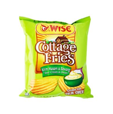 (Loose Pack) Wise Cottage Fries Potato Chips Sour Cream & Onion 60g x 12