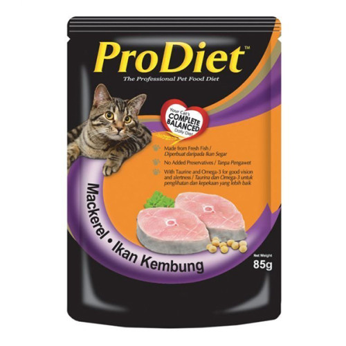 Prodiet Wet Food Mackerel Pouch (85g x 12) x 4