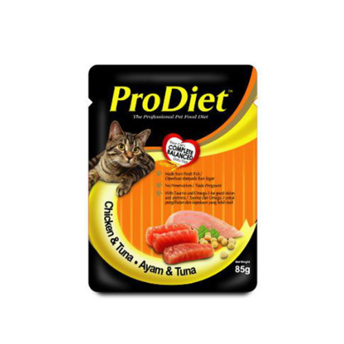 Prodiet Wet Food Chicken & Tuna Pouch (85g x 12) x 4