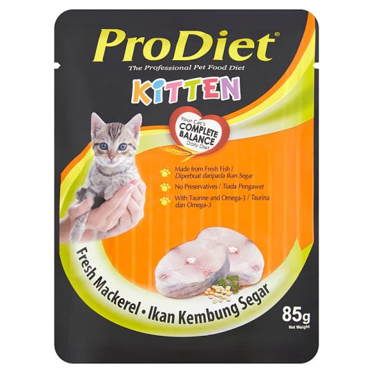 Prodiet Kitten Wet Food Fresh Mackerel Pouch (85g x 12) x 4