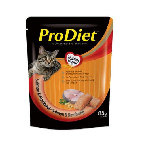 Prodiet Wet Food Salmon & Mackerel Pouch (85g x 12) x 4