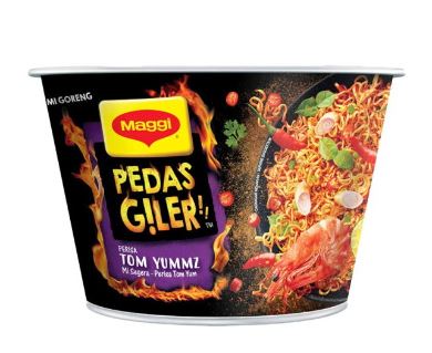 Maggi Pedas Giler Tom Yummz Bowl (12 x 92g)