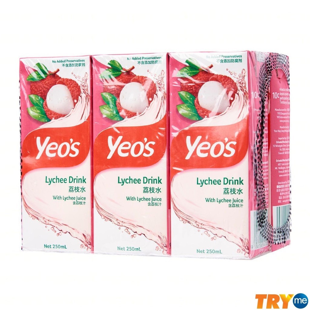 Yeo's Lychee 4 x 6 pcs x 250ml