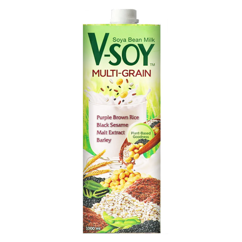 Vsoy Soya Bean Milk UHT Multi Grain 12 Tetra x 1L