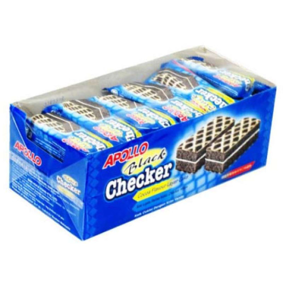 Apollo Layer Cake Black Checker (9020ML) 12 x 24 pcs x 18g