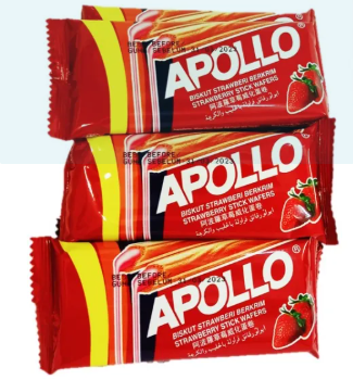 Apollo Strawberry Stick Wafer (1042M) 36 x 12 pcs x 11g
