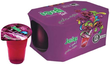 Jele Light Grape 12 x 6 Cup x 125g