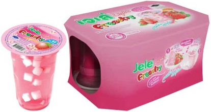 Jele Light Fresshy Strawberry 12 x 6 Cup x 125g
