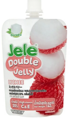 Jele Double Jelly Lychee 12 x 3 pcs x 125g