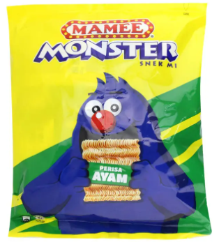 Mamee Monster Family Pack 10 Packs Perisa Ayam 10 x 10 pcs x 25g