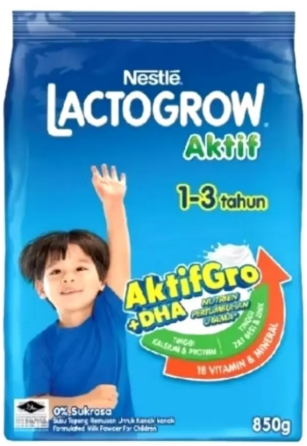 Nestle Lactogrow Aktif 1-3 Tahun 12 Pack x 850g