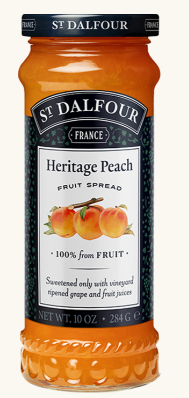 Loose 6 Bottle x 284g St. Dalfour Peach Fruit Spread