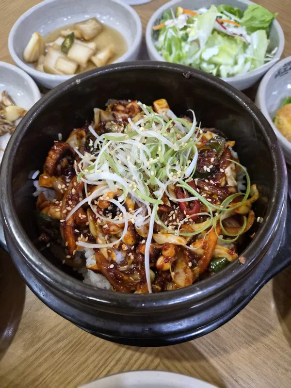 Jjukkumi Deopbap (Spicy Baby Octopus Rice Bowl)
