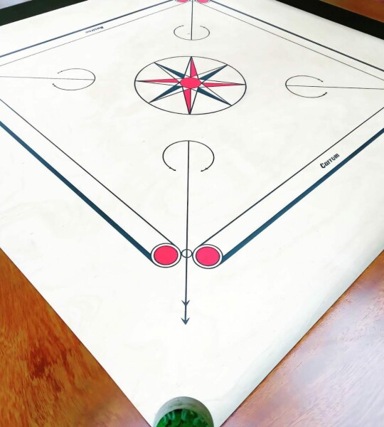 Champion Carrom Board Water Proof - Special Rebound Plastic Frame