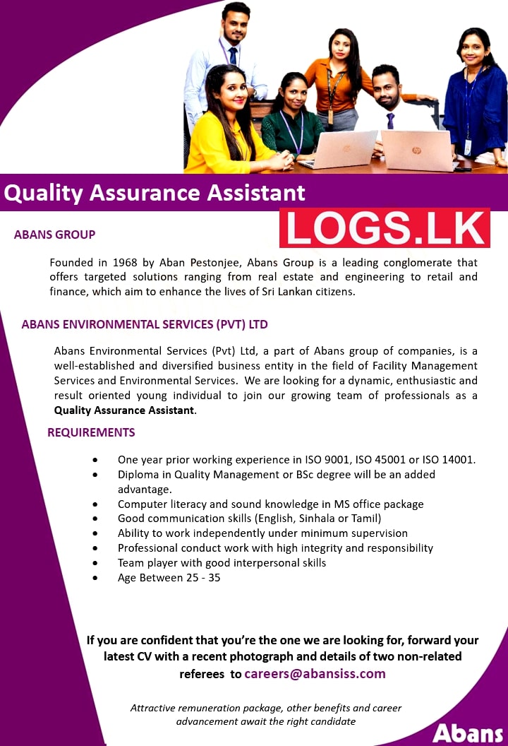 Quality Assurance Assistant Job Vacancy in Abans Jobs Vacancies