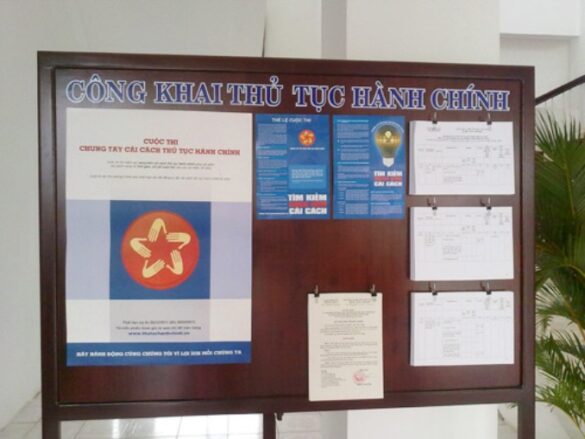 hình thức công khai thủ tục hành chính